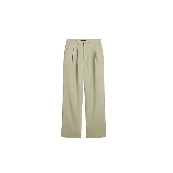 Vans Alder Relaxed Pleated Trousers Women 30 Beige NWT - Picture 2 of 5